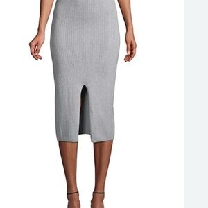 Free People Gray skyline midi Skirt